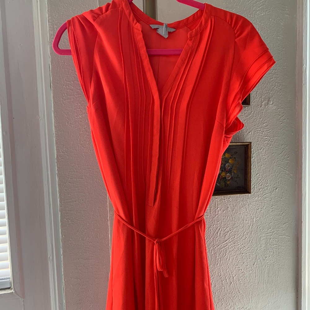 Neon Orange Cocktail Dress - Size 4